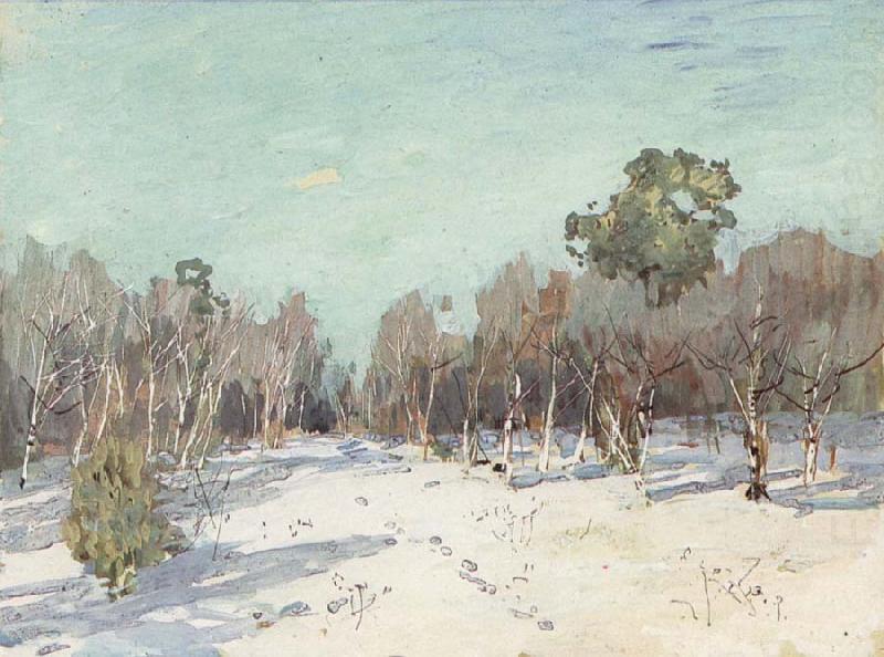 Levitan, Isaak Garden in the snow china oil painting image